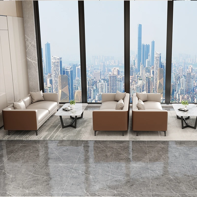 Reception Office Sofas Modular Leather Sectional Accent Modern Curved Office Sofas Ergonomic Muebles Para Hogar Furniture