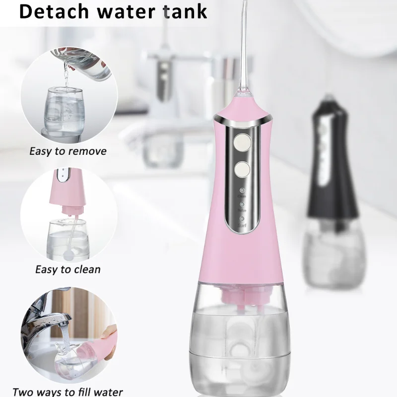 Oral Irrigator Dental Water Flosser Portable Dental Water Jet 300ML Teeth Mouth Washing Machine Teeth Cleaner