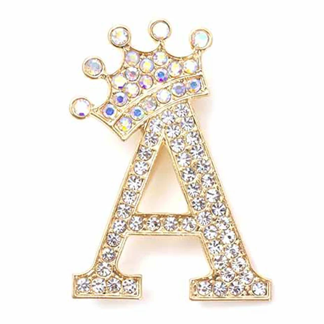 2PCS letter brooch pins for women fashion 26 letters A~Z Gold silver  rhinestone men Women's alphabet initial brooches pin for clothing Christmas  stockings bulk (A) - Yahoo Shopping