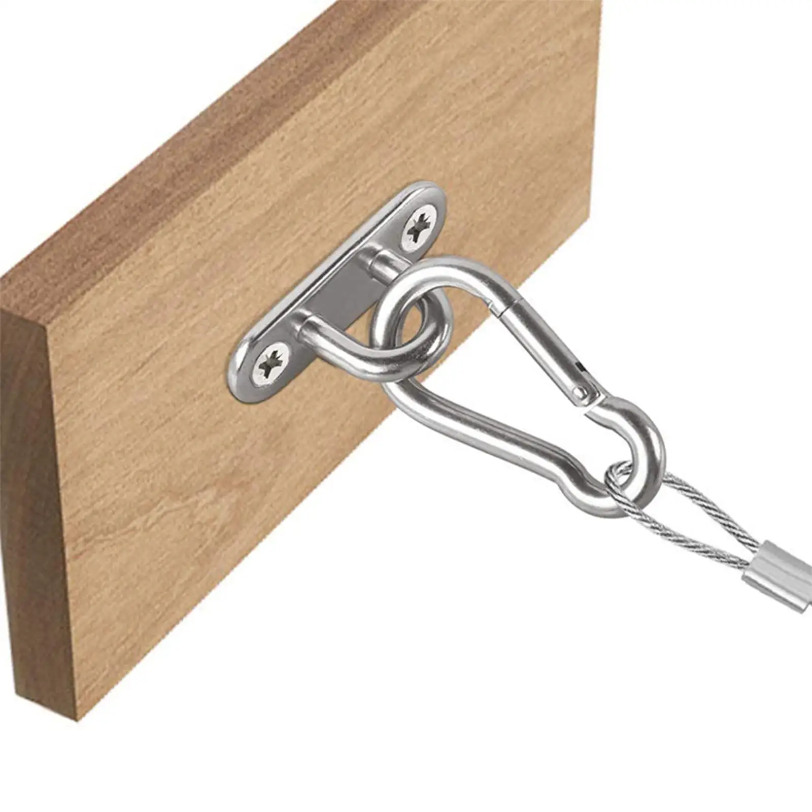 Metal Boat Pad Eye Hook Mounting Screws Hanging Loop Stainless Steel