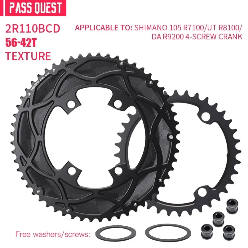 pass quest チェーンリング53T-39 PASS QUEST 110bcd Double Chainring chainwheel 54 40 53 39 50 34 56