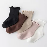 3Pair/lot New Boys and Girls Solid Color Baby Socks 1