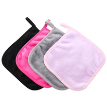 

1pc 20*20cm Square Makeup Removal Towel Facial Cleaning Tool Reusable Makeup Remover Microfiber Wipe Cloth Face Skin Care Tool