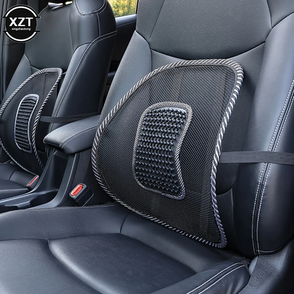 

Car Seat Office Chair Massage Back Lumbar Support Mesh Ventilate Cushion Pad Black Mesh Back Lumbar Cushion for Car Driver