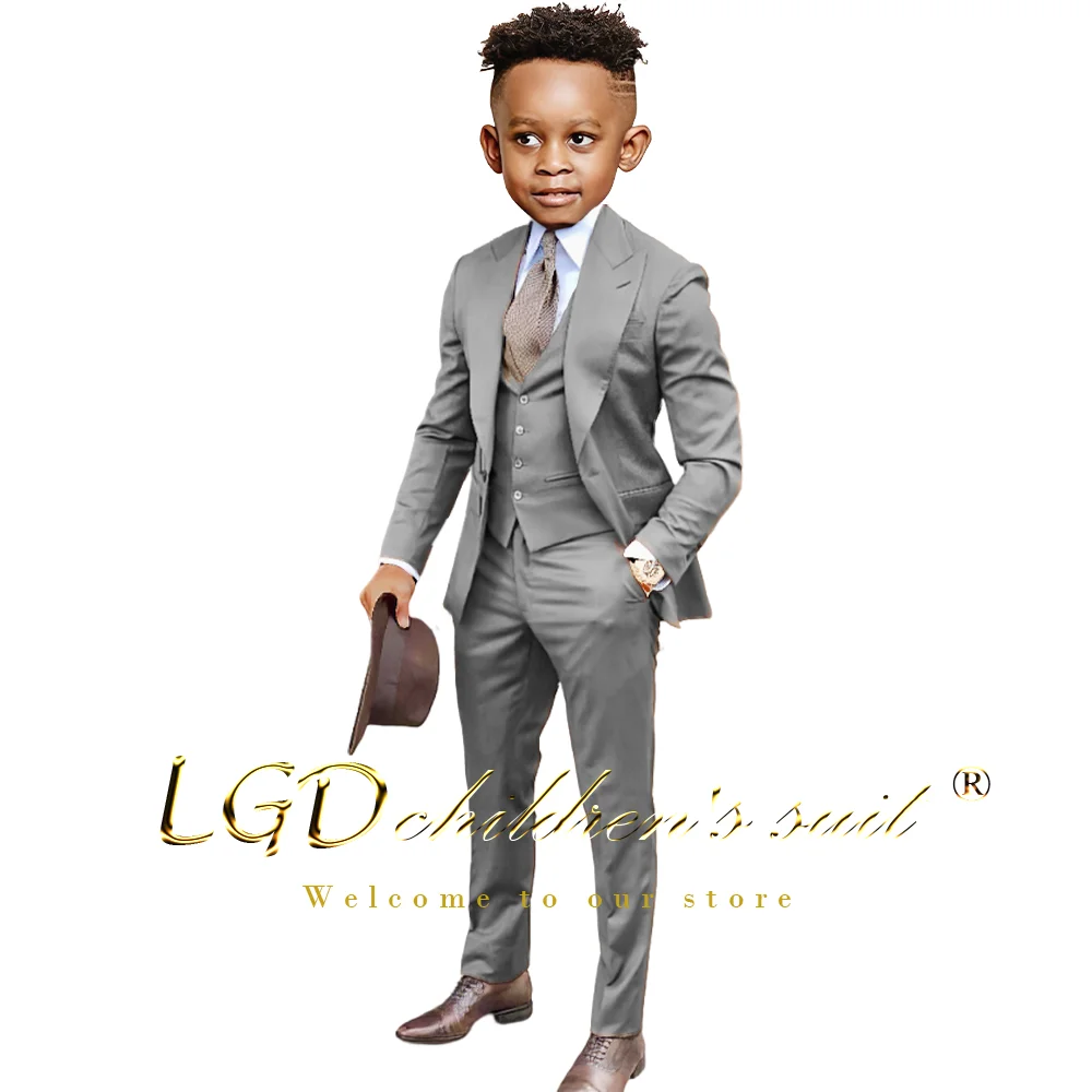 Boys' 3-piece formal suit for weddings parties and special occasions for children aged 3-16 Boys Formal Suit Set