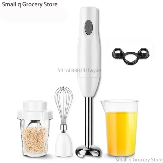 Hand Immersion Blender 150W Powerful Multifunctional 4in1 Stainless Steel Stick Food Mixer 600ML Mixing Beaker Processor Whisk