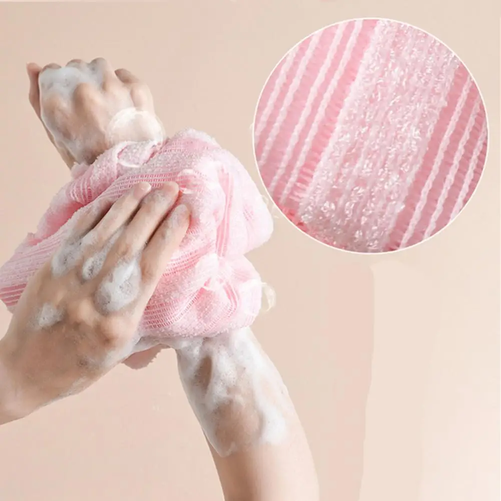 1/4Pcs 25*100cm Japanese Exfoliating Bath Towel Double-Sided Deep Clean Long Rectangular Shape Bath Towel Foaming Lather Towel