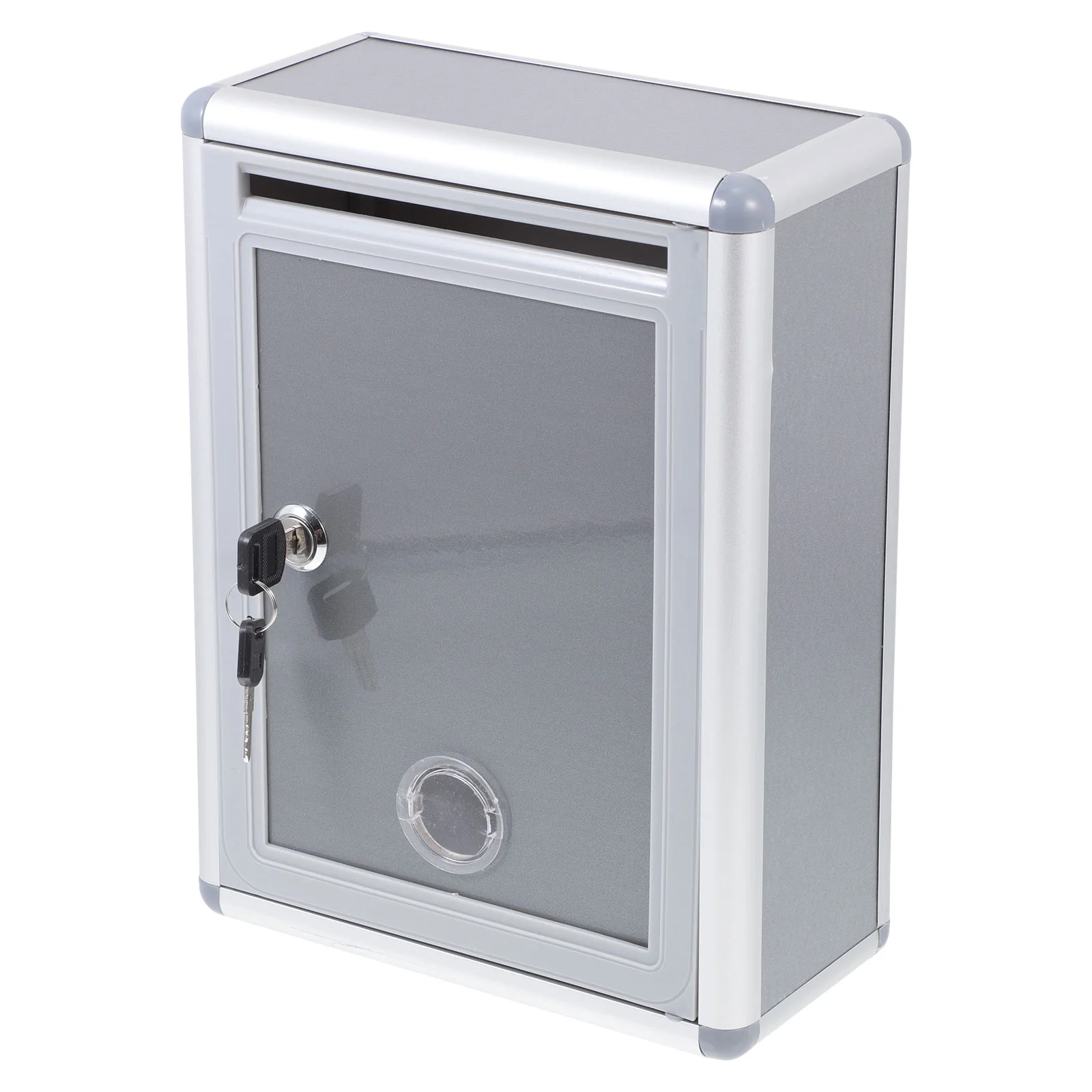 

Deposit Box Wall Mount Mailboxes Large Suggestion Case Lockable Metal Aluminum Alloy Letterbox Staff Storage Holder