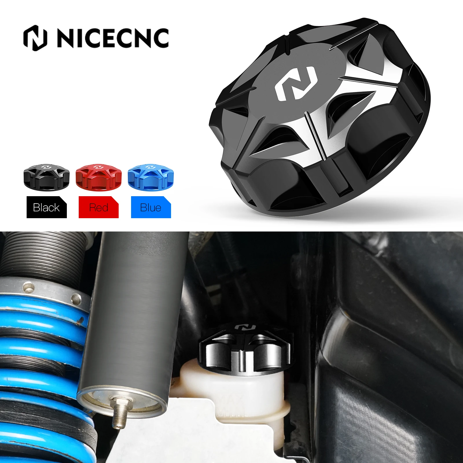 

NICECNC UTV Front Brake Fluid Reservoir Cap For Polaris RZR XP Turbo General 1000 Ranger RZR 570 800 900 UTV Accessories