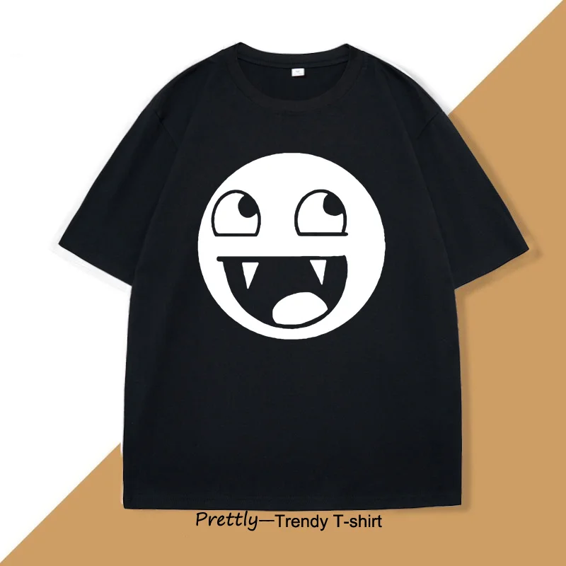 Epic Face Domo Lustiges Meme-T-Shirt für Männer und Frauen, Baumwolle, kurzärmelig, modisch, hochwertiges T-Shirt, lässig, übergroß, Streetwear