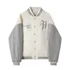 VIntage Collage Varsity Jackets Men Baseball Uniform Embroidery Oversized Women's Coat Patch PU Sleeves Fashion man clothing 6