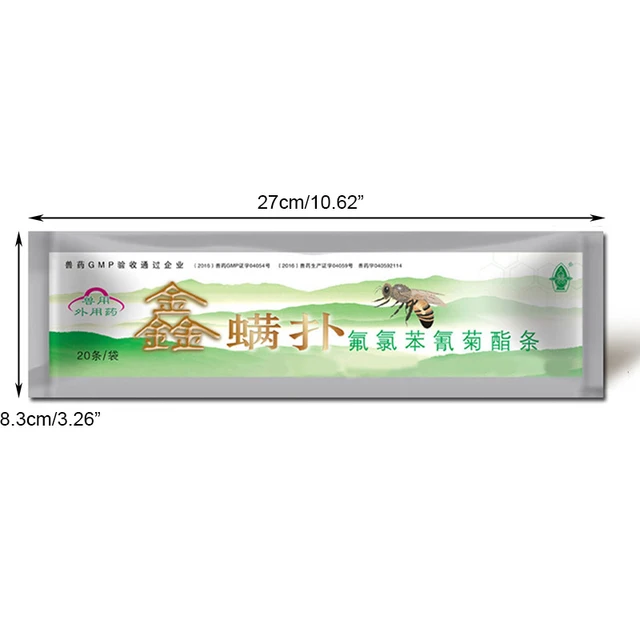 20Db /Set Méhkat Kezelés Fluvalinate Acaro Professzionális Acaricid Méhészgyógyászat Méhkariák Gyilkos - Image 4