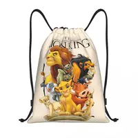 Custom The Lion King Characters Drawstring Bags Men Women Lightweight Sports Gym Storage Backpack 1