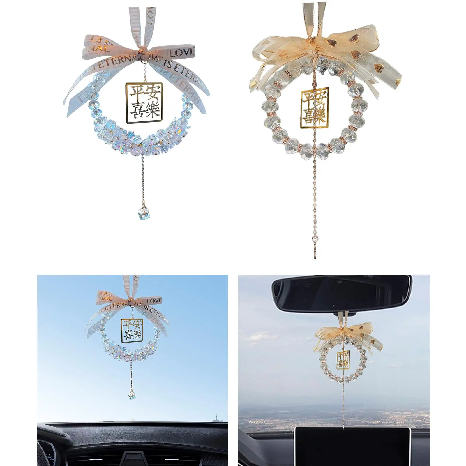 Car Hanging Ornament Traditional Car Rear View Mirror Pendant Blessings Car