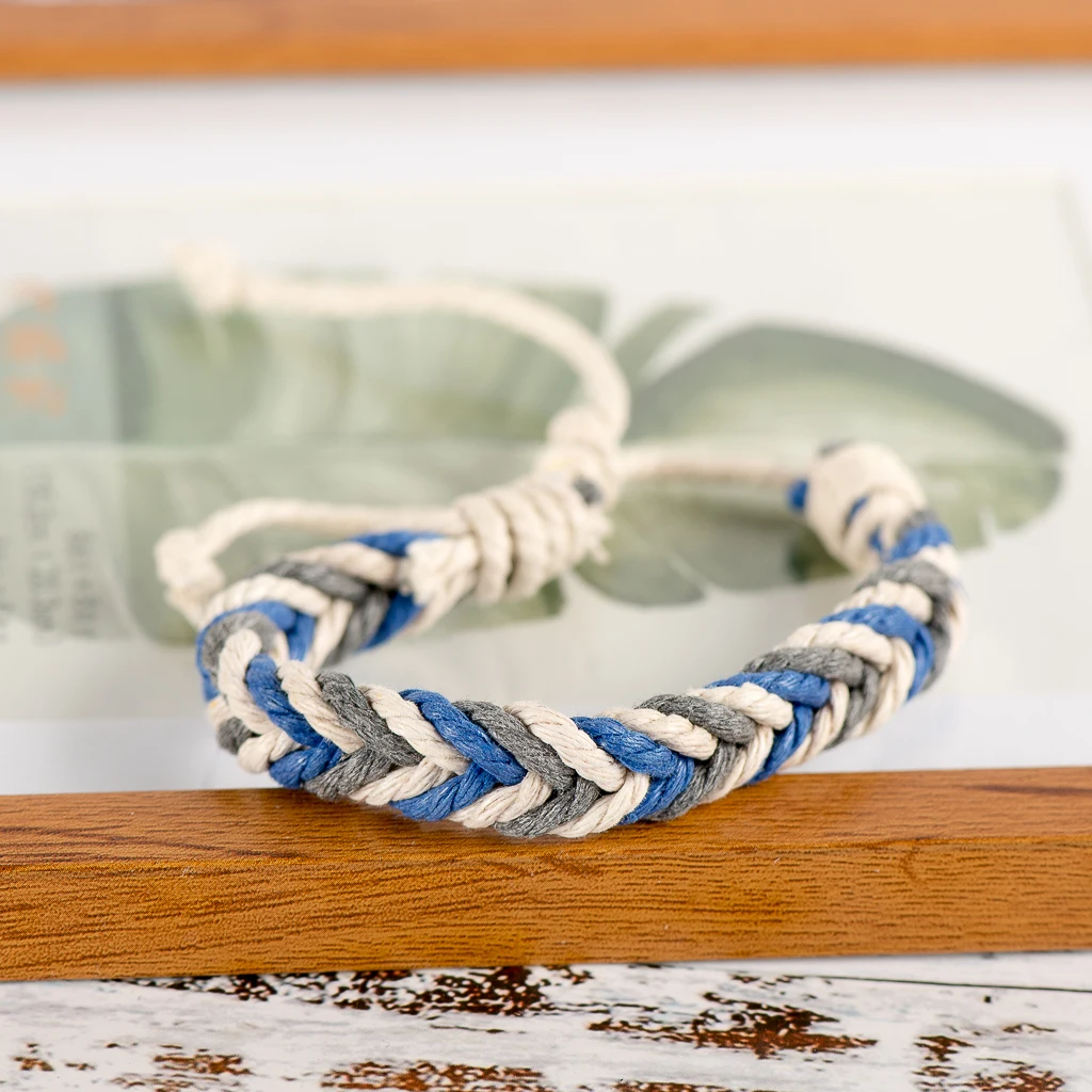 Adjustable Handmade Braided Macrame Rope Bracelet Thread Bracelets