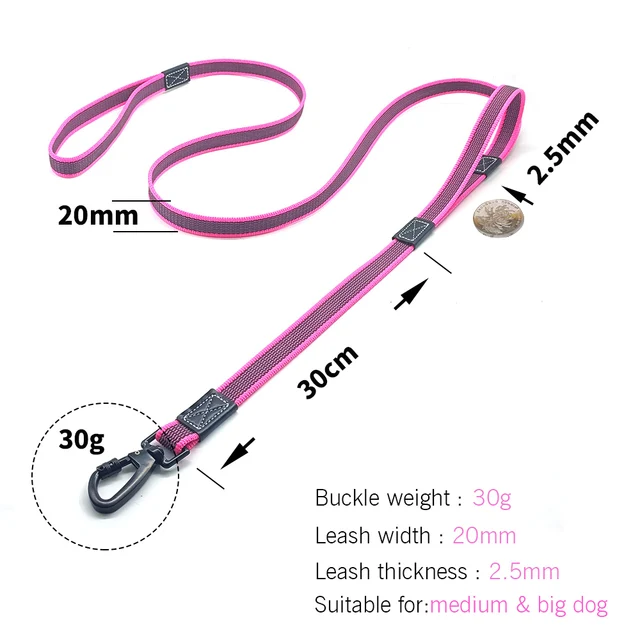 Medium Large Dog Leash 2M 3M Escape Proof No Pull Rope 1.8M for Big Dogs  Non Slip Rubber Dual Handles Pet Straps 3 Meters 6