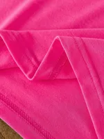 Vêtements pour enfants Robe T-shirt longue à manches courtes pour filles Ins Moyen et grand Licorne arc-en-ciel pour enfants Dessin animé créatif imprimé Col rond Robe T-shirt décontractée à manches courtes Convient aux filles âgés de 4 à 12 ans 5