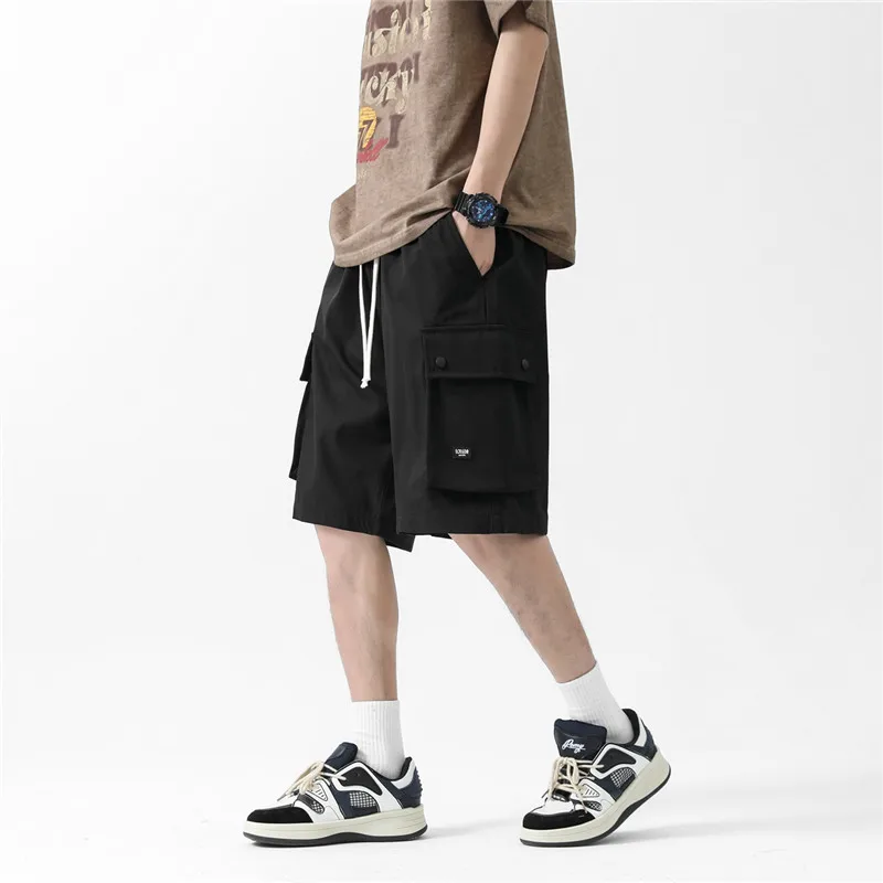 Cargo Shorts Men Summer Loose Straight Casual Sports Capris Multi Pocket Workwear Short Male Sweatpants Cargo Pants Men Clothing