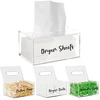 Acrylic Lid Box Room Dryer Sheets With Dispenser Laundry Fabric Tissue Organizer Storage Softener Clear 5