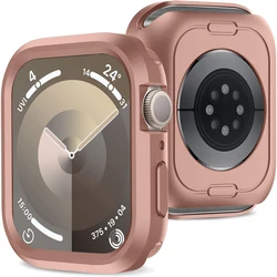Premium Soft Silicone Protective Bumper Case for Apple Watch - Unisex Design (Matte Rose gold)