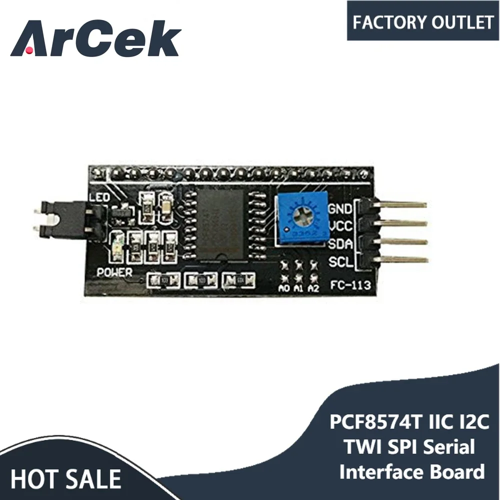 

2 шт., модуль преобразователя для Arduino 1604 2004 LCD1602