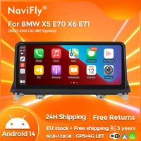 Lecteur vidéo Android 14 pour BMW X5 E70 X6 E71 128-2007, livraison dans l'UE, 2012 Go, limitation automatique, système CCC CIC, navigation CarPlay 1