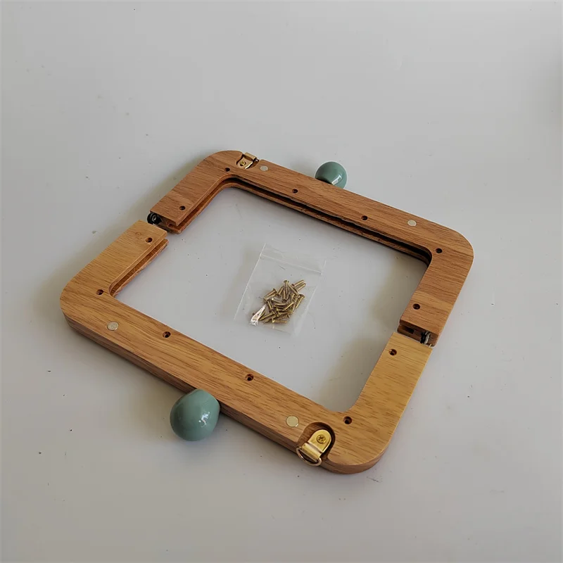 20x8cm Bag Frame Wood Handle Wooden Bags Candy  Lock Kiss Round  Clasp Purse Frames Lock Buckles DIY Accessories For Handbags