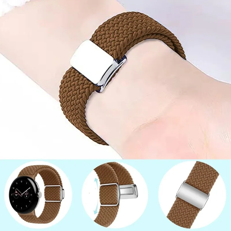 Magnetic Nylon Braided Sports Strap – Breathable & Comfortable Wristband Accessory, 41mm