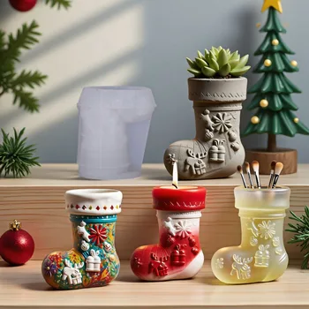 Christmas Stocking Candle Mold 1