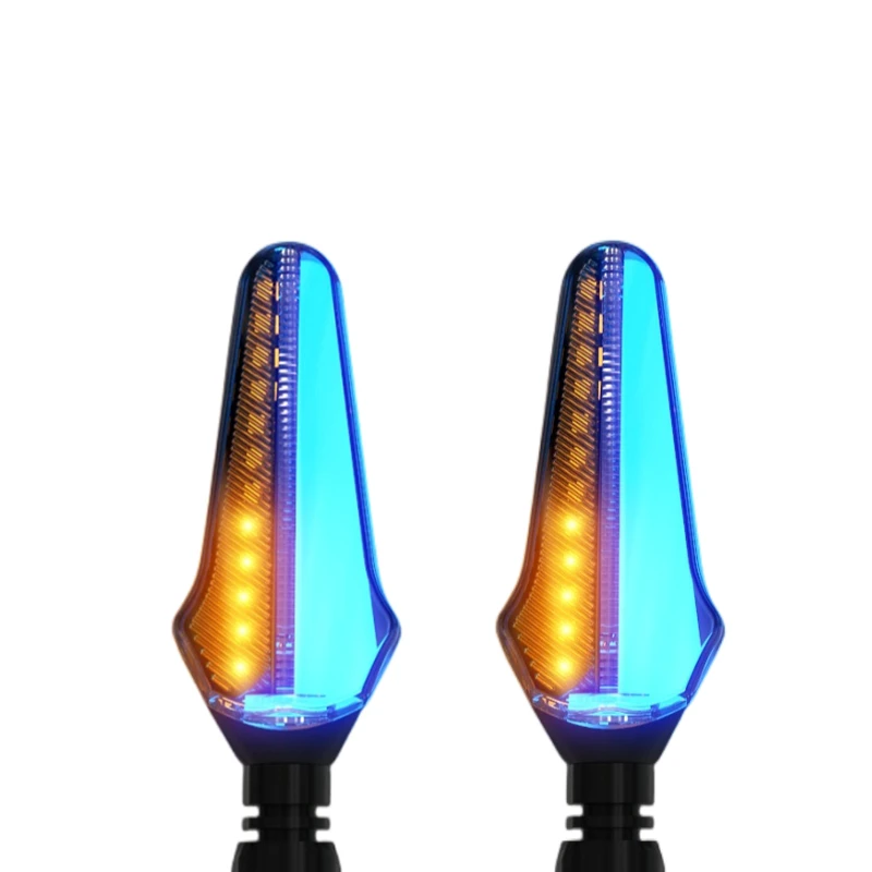 

1 Pair Motorcycle Signal Lamp Flowing Effect Running Light Dc 12v Universal