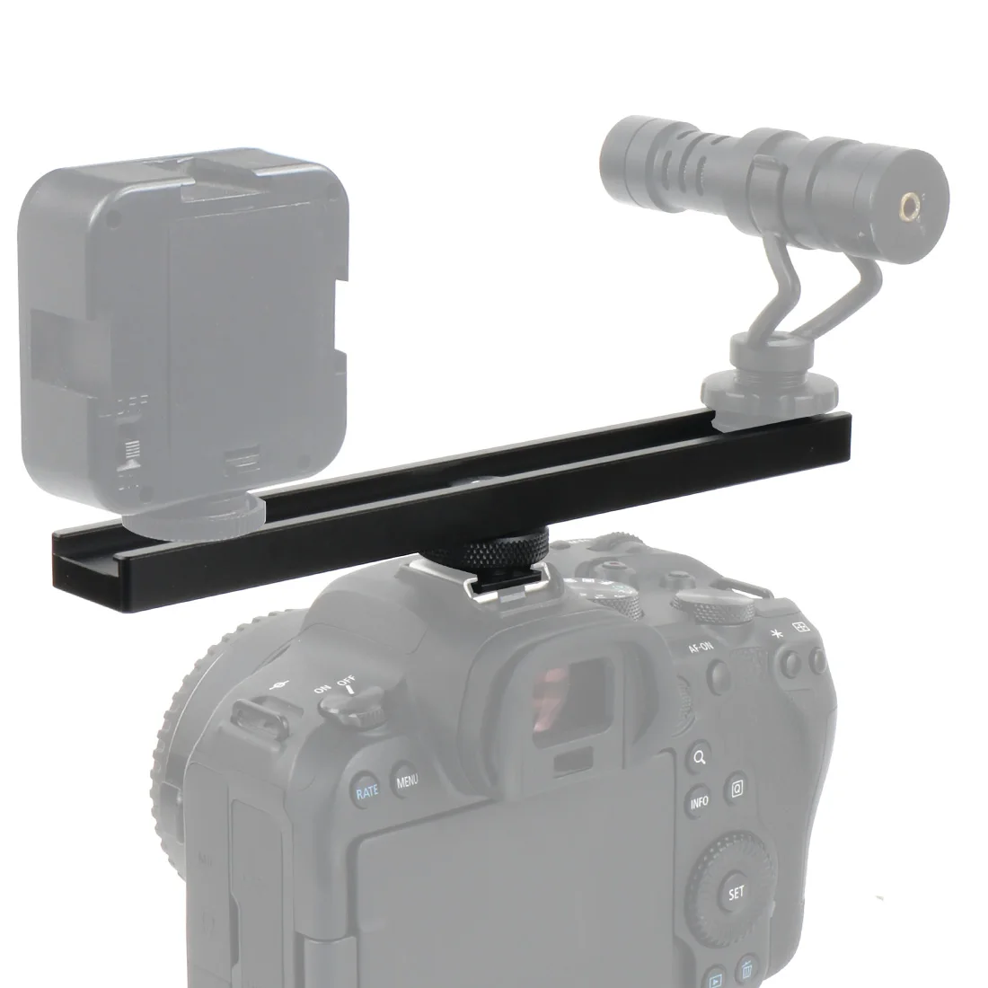 Double Cold Hot Shoe Adapter Mount Extension Holder Video Bracket for Canon for