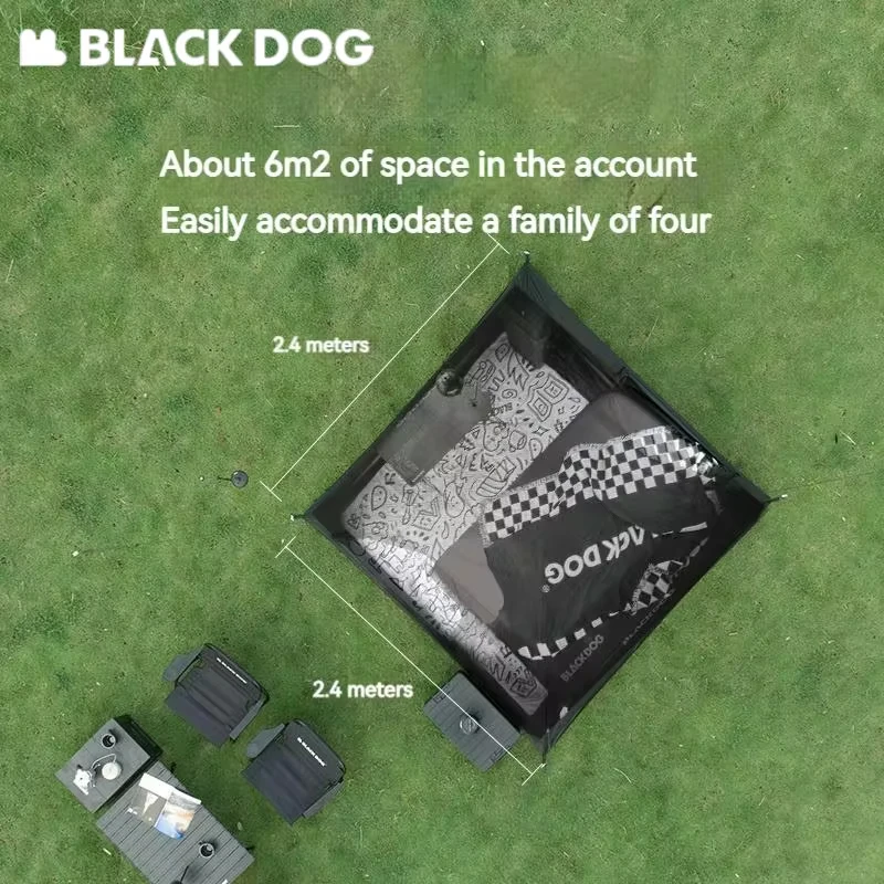 BLACKDOG Tent Outdoor Automatic Portable Quick-Open Room-Style Vinyl Sunscreen Camping Thickened Rain Equipment