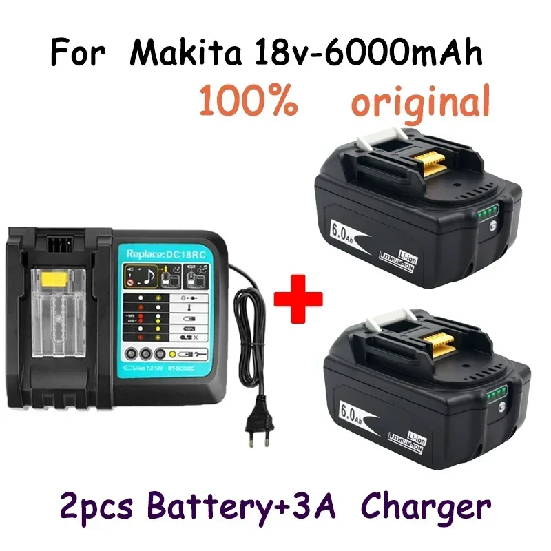

18650 rechargeable battery, Makita backup battery, 18v6000mah with 3A charger, bl1840 bl1850 bl1830 bl1860b lxt400