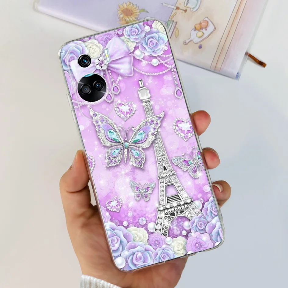 Stylish Pattern Soft Silicone Clear Back Cover