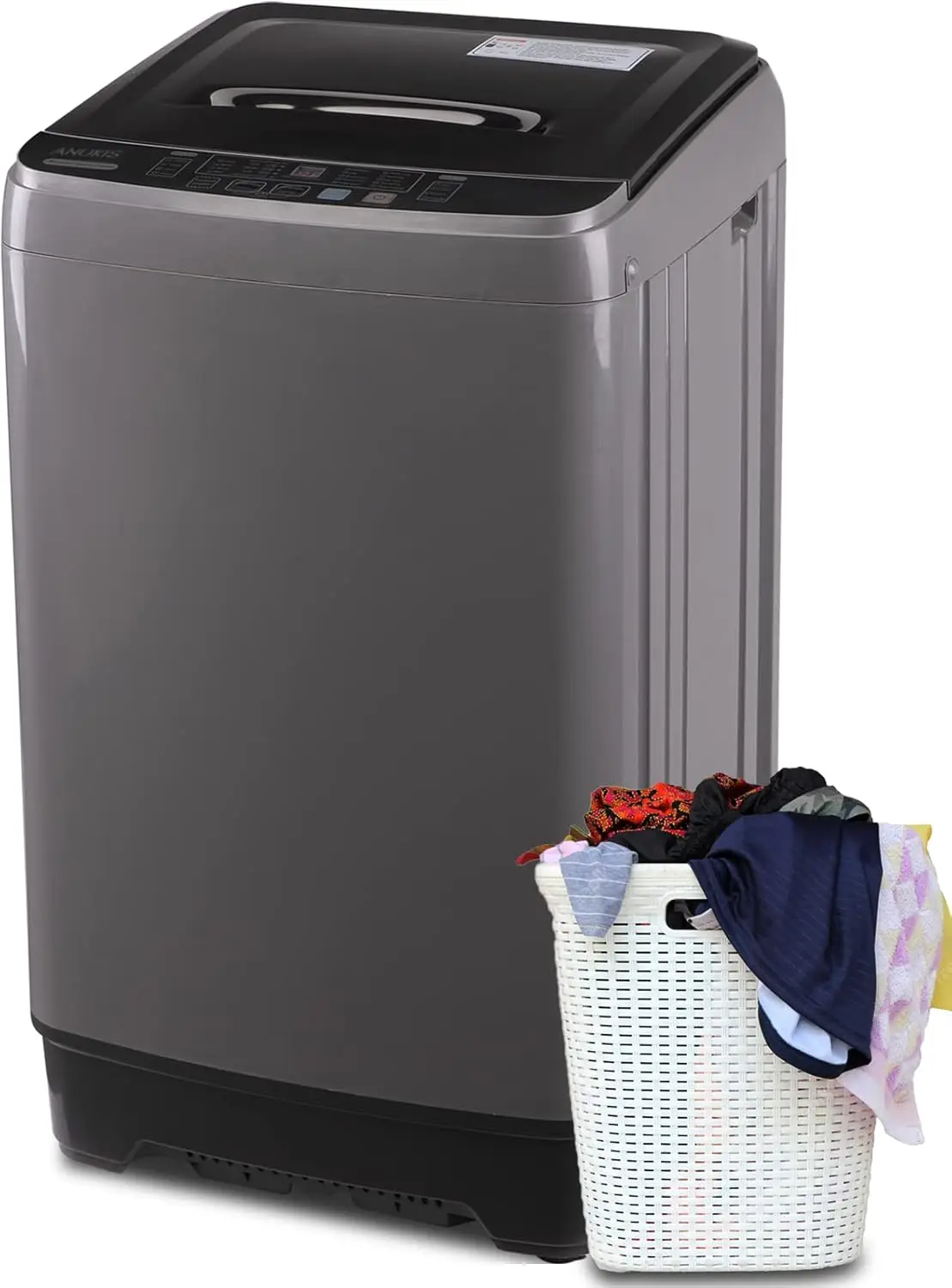 Fully Automatic Portable Washing Machine 13 lbs Capacity Compact Laundry Washer with Drain Pump 10 Wash Program