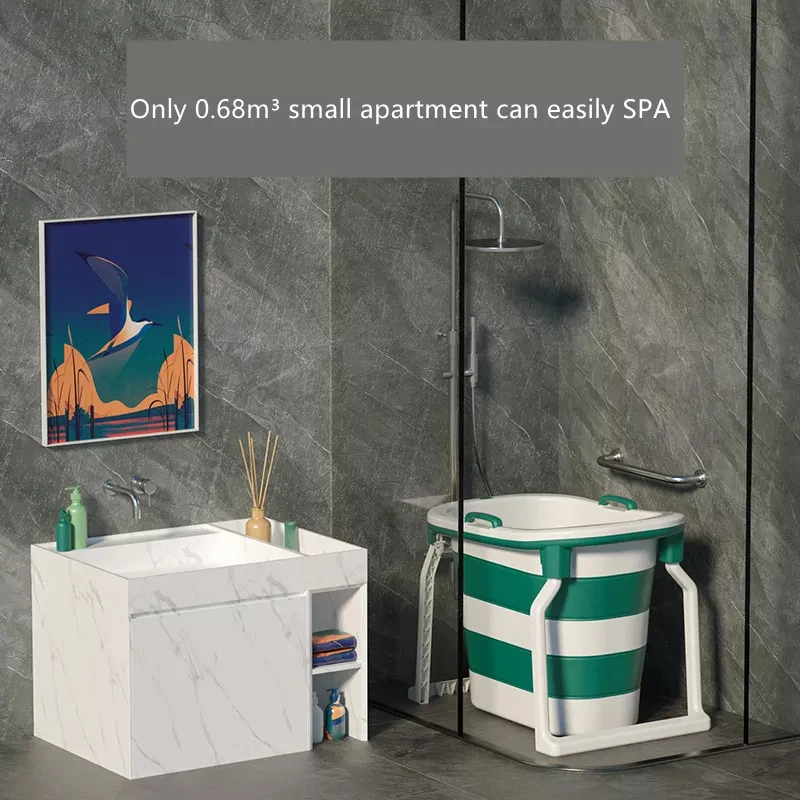 Adult heightened bath bucket baby swimming bucket home folding portable bathtub bath tub bathtub hot tub
