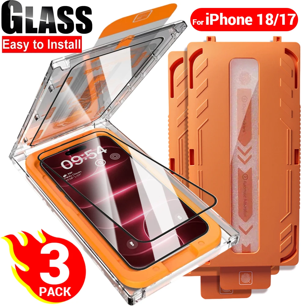 Easy Installation HD Clear Tempered Glass Screen Protector with Dust-Free Box
