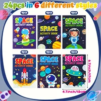 24pcs Diy Coloring Books Filling The Space Game Images Paper Color Space Practice Workbook Painting Art Book For School Drawing 2
