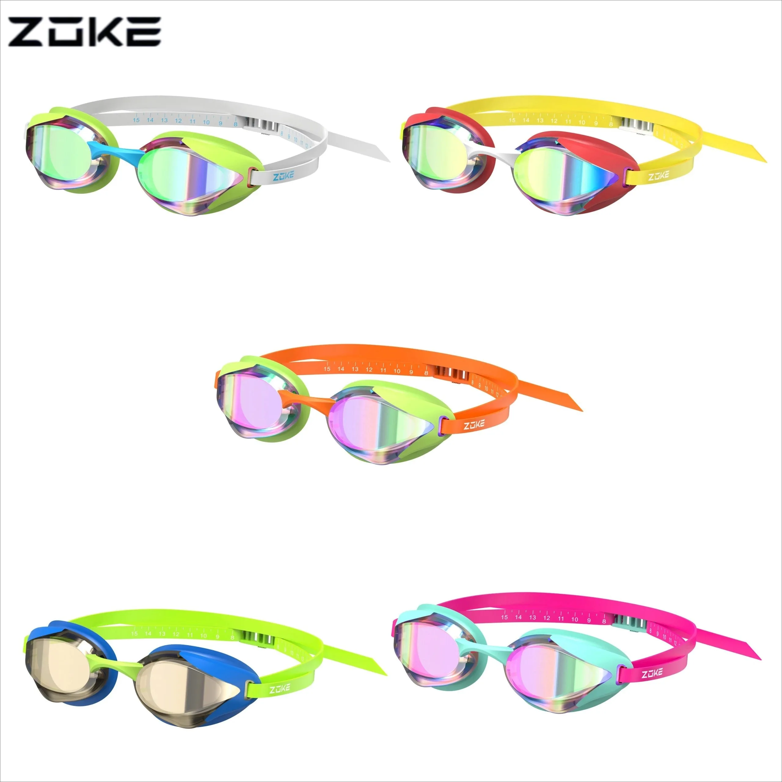Lunettes natation compétition Zoke HD anti-buée revêtement hydrophobe entraînement professionnel unisexe