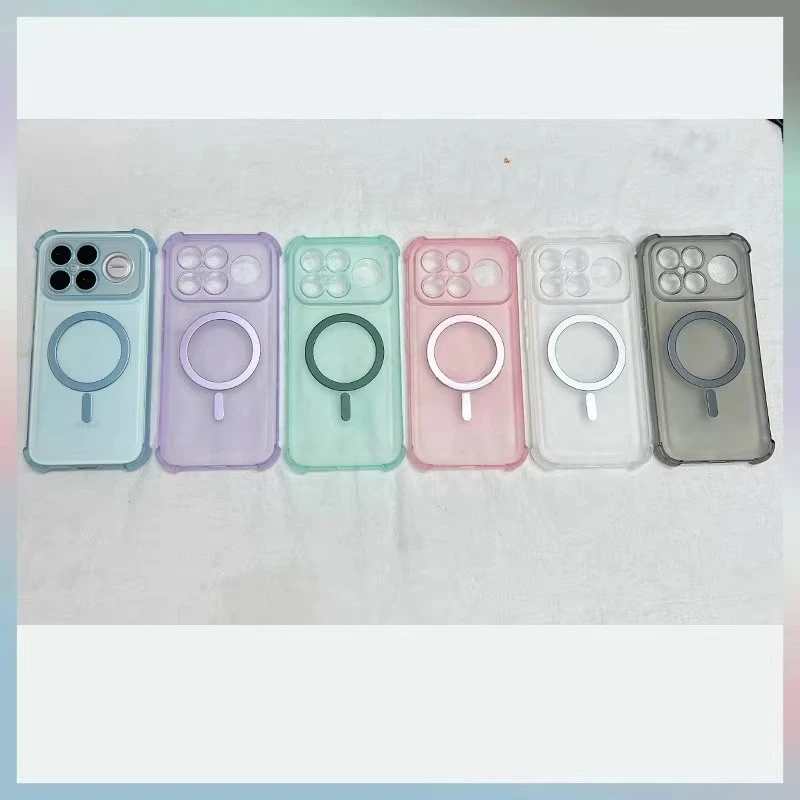 Four Corners Anti-Shock Silicone Case with Magnetic Wireless Charging Capability