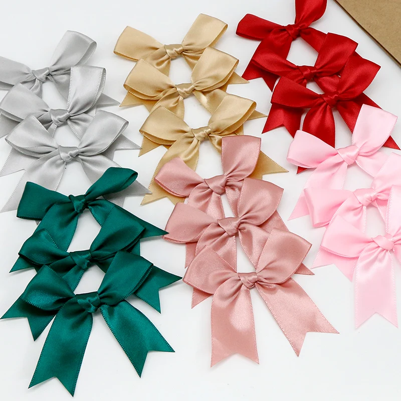 

200PCS Pink Ribbon Bows Small Size Satin Ribbon Bow Flower Craft Decoration Handwork DIY Birthday Party Decoration Supplies
