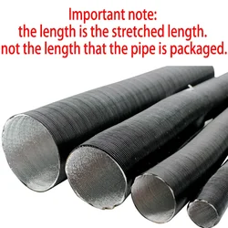 Versatile Air Diesel Heater Duct Pipe Tube (25mm - 75mm Diameter, 50 - 300cm Length) (42mm Length 100cm)