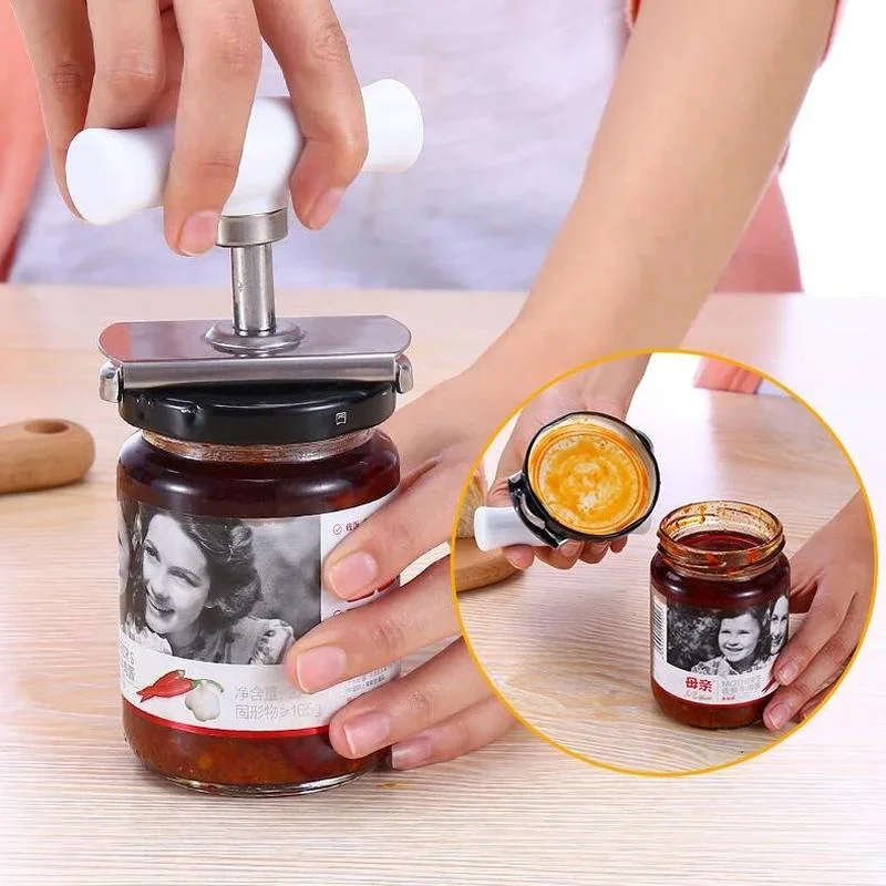 Adjustable Bottle Cap Opener wrench Stainless Steel Lids Off Jar Opener Labor-saving Screw Can removing tool Kitchen Gadget can bottle opener