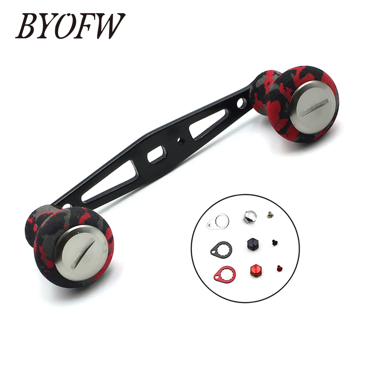 BYOFW Aluminum Alloy Rocker Baitcasting Fishing Reel Handle For Abu Garcia Daiwa CAMO EVA Knobs DIY Replacement Tackle Part