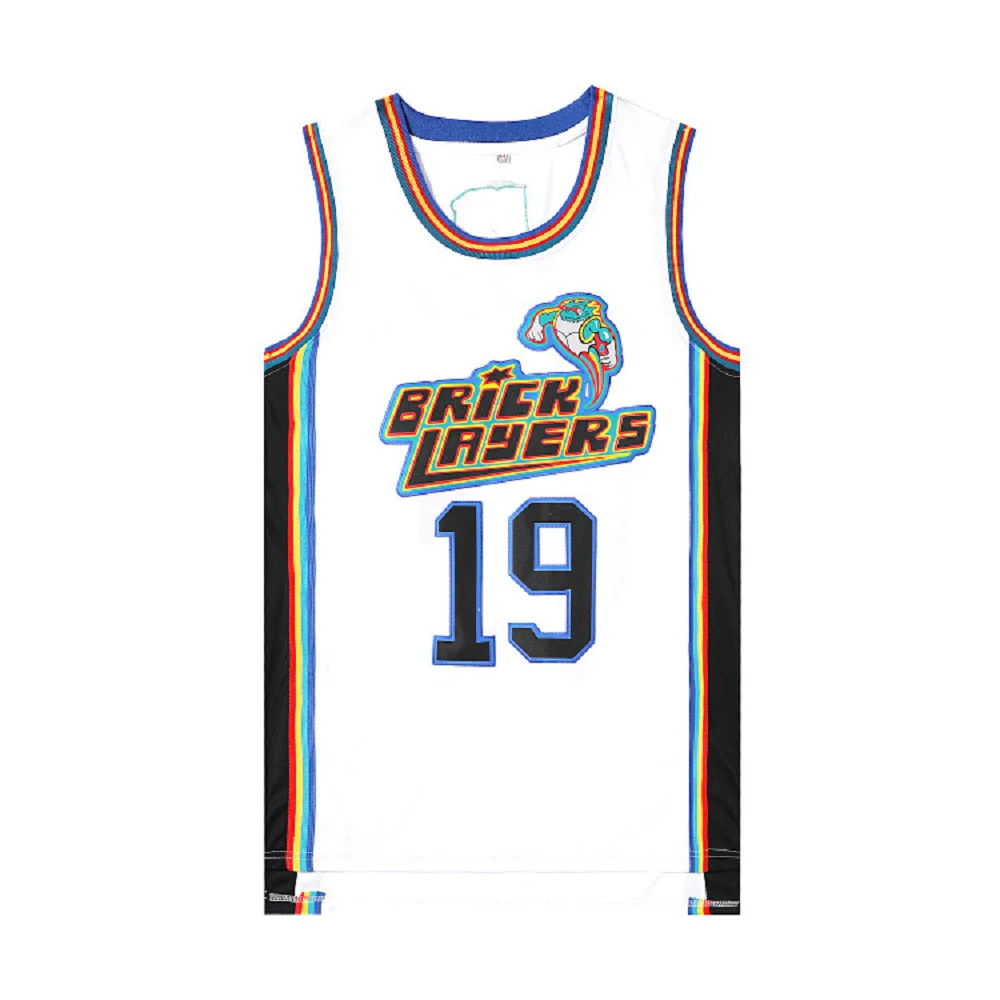 Basketball jerseys BRICKLAYERS 19 AALIYAH Sewing embroidery Outdoor sportswear Hip hop white Sweat absorption breathable