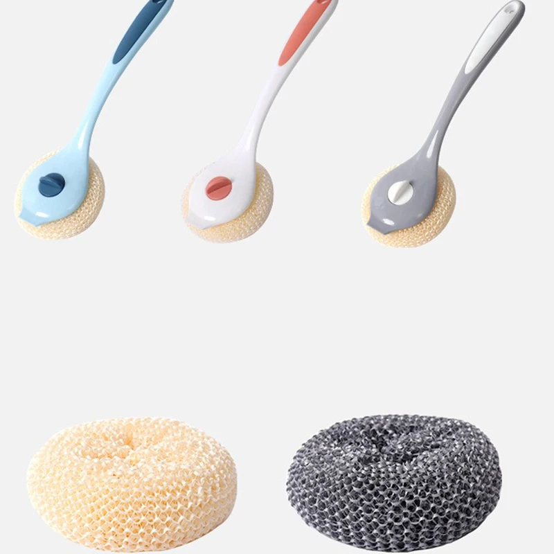 MUCKLILY Brosse à Récurer En Acier Inoxydable Pour Fonte Et Poêles - Nettoyage Efficace Et Durable