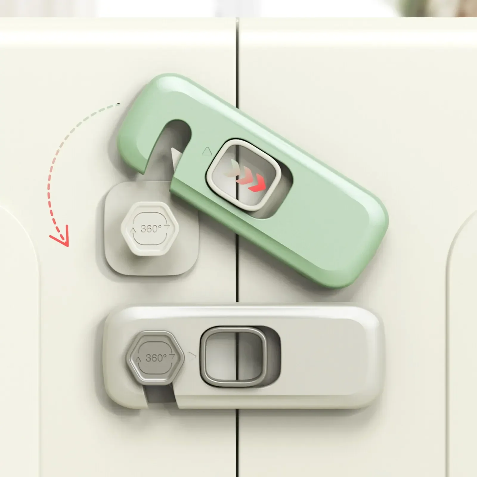 

5pcs Multi-function Baby Cabinet Locks Baby Safety Lock Refrigerator Drawer Cabinet Door Locks Protect Your Children's Safety