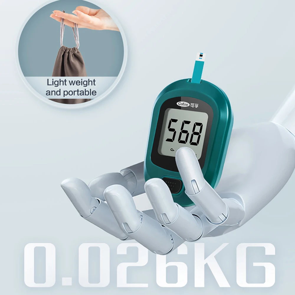 Cofoe Uric Acid Monitor with Test Strips And Lancets Needles For Home Uric Acid Measurement Of Gout Tester Device uric acid test strips medical blood test kit