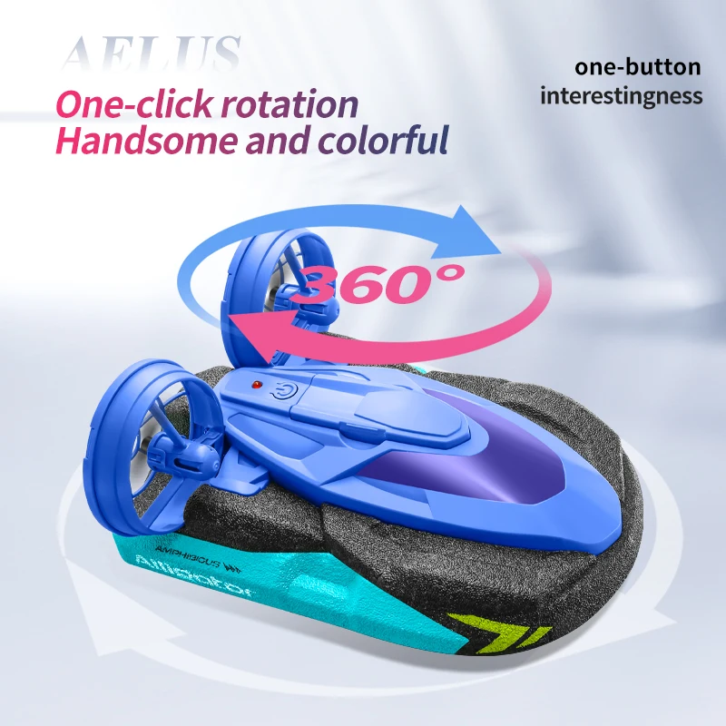 Bateau télécommandé S10 Water & Land, haute vitesse, 2.4G, hovercraft amphibie, voiture de dérive RC – Image 5