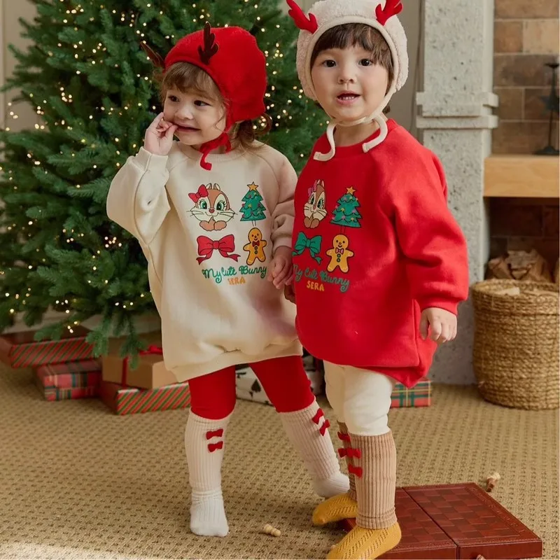 4898 Baby Sweater Winter New Ins Cute Christmas Clothes Long Sleeve Sweater Leisure and Comfortable Boy's Tops